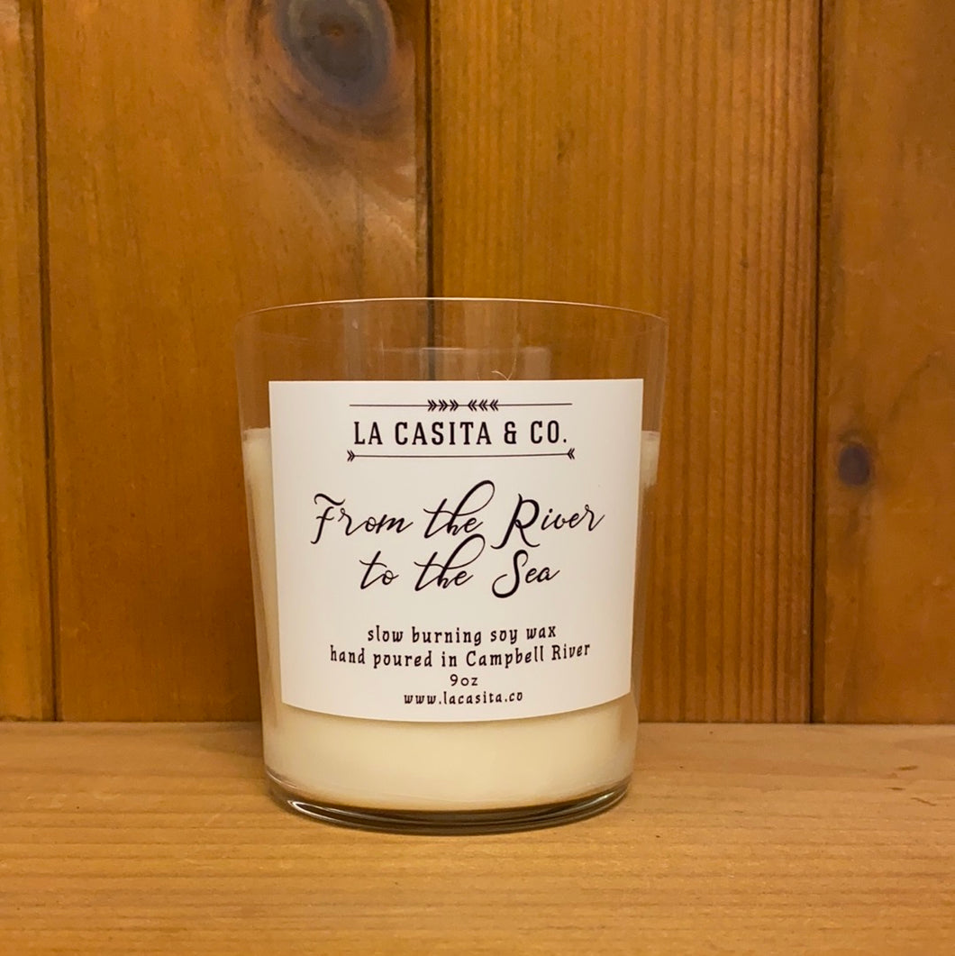 From the river to the sea Soy Candle